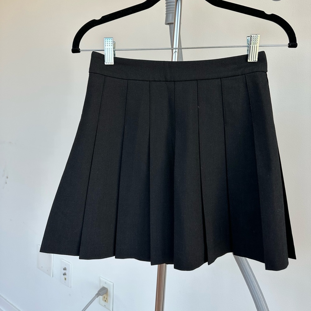 Babaton pleated Mini Skirt in Black